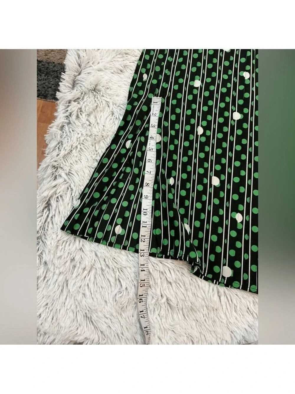 POPSUGAR Star Print Pleated Midi Skirt Black green White XXL NWT